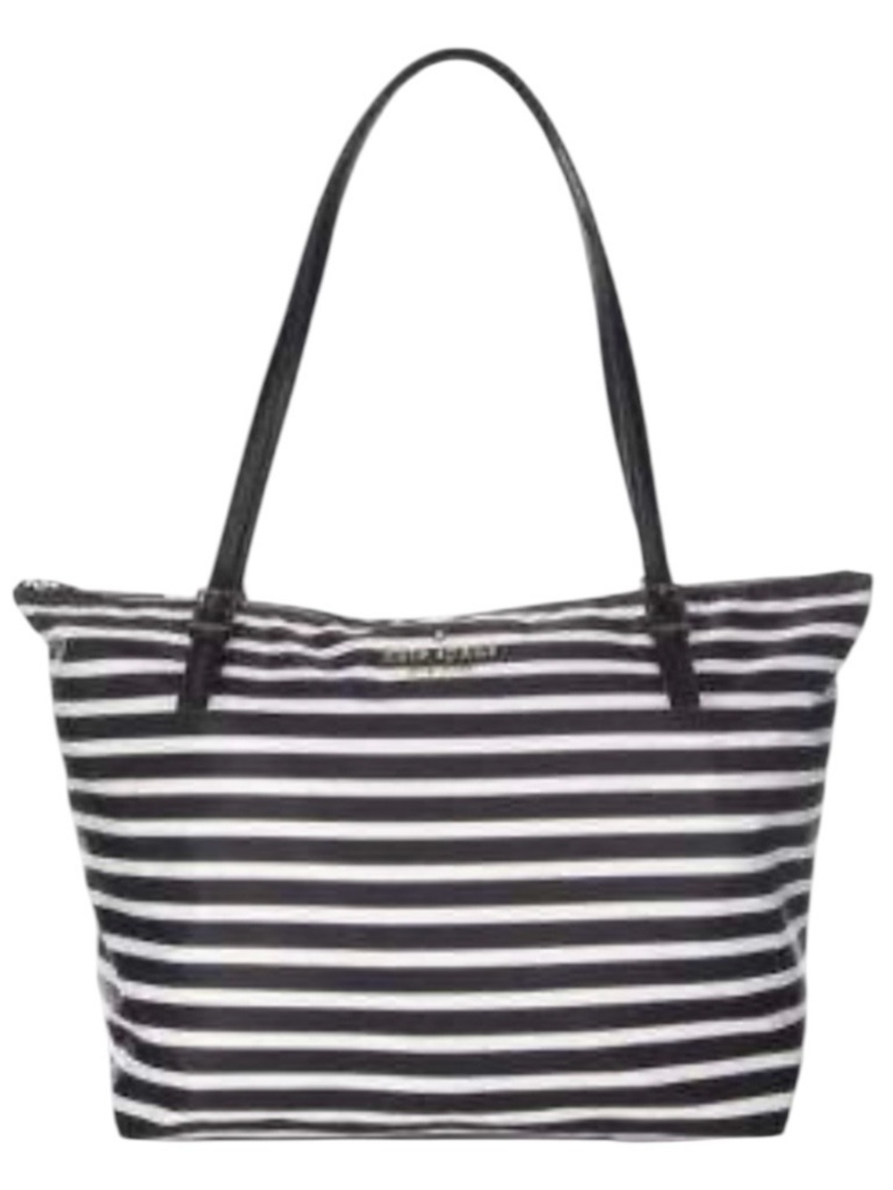 Kate Spade Watson Lane Maya black and white canvas Tote Bag,